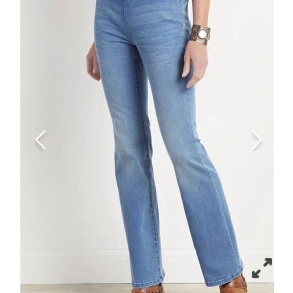 Soft Surroundings Supremely Soft Pull-On Bootcut Jeans Size Large 14/16 - Picture 3 of 6